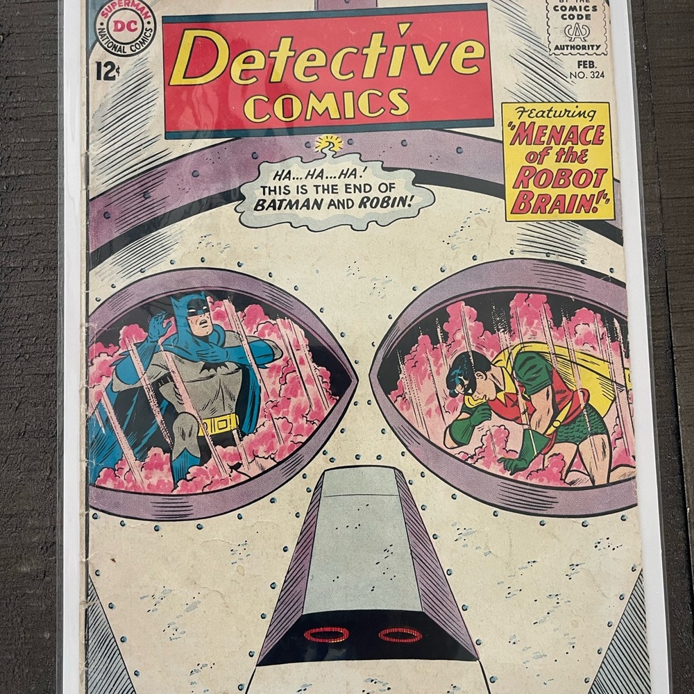 DC Comics Detective Cover with Menace of the Robot Brain